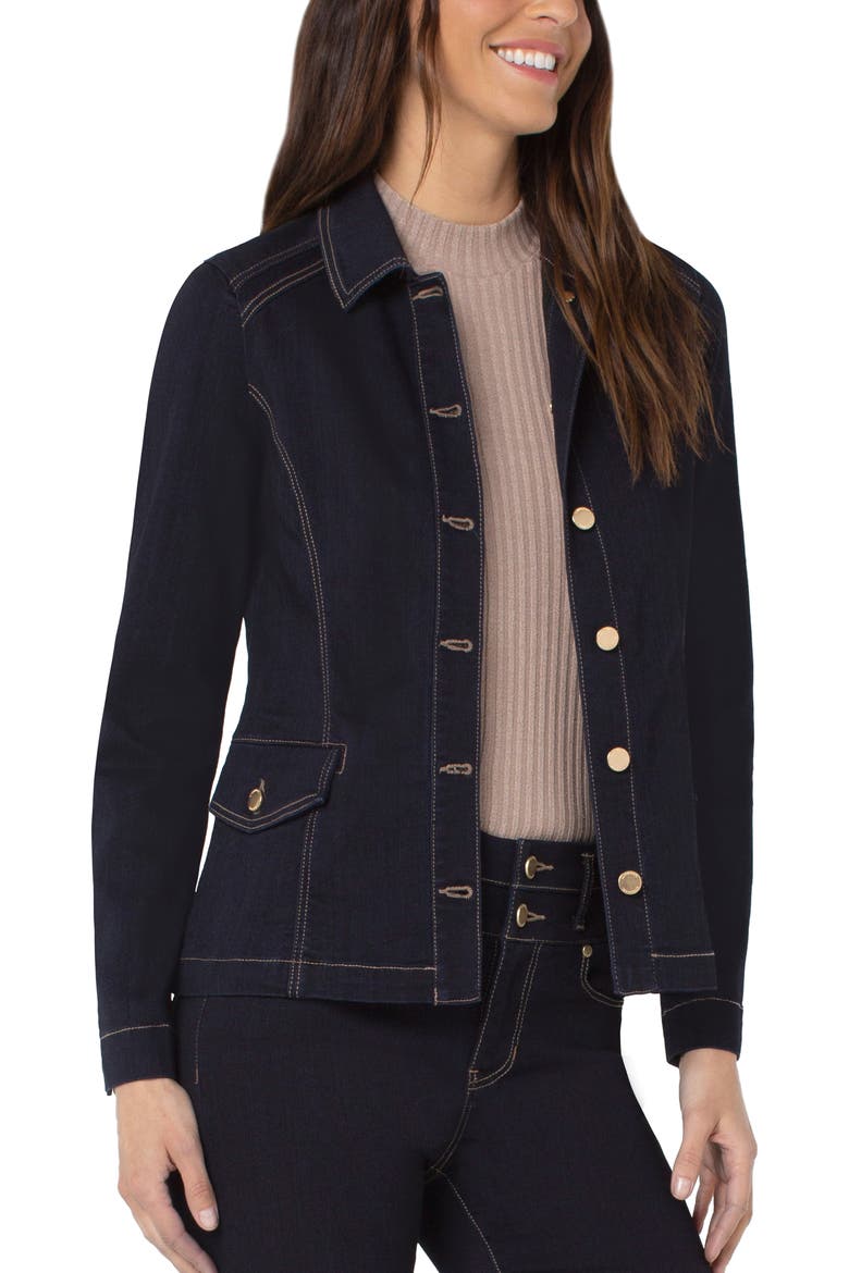 Tailored Denim Jacket, Alternate, color, CLARK