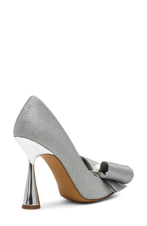 Betsey Johnson Kyliee Half D'orsay Pointed Toe Pump In Silver