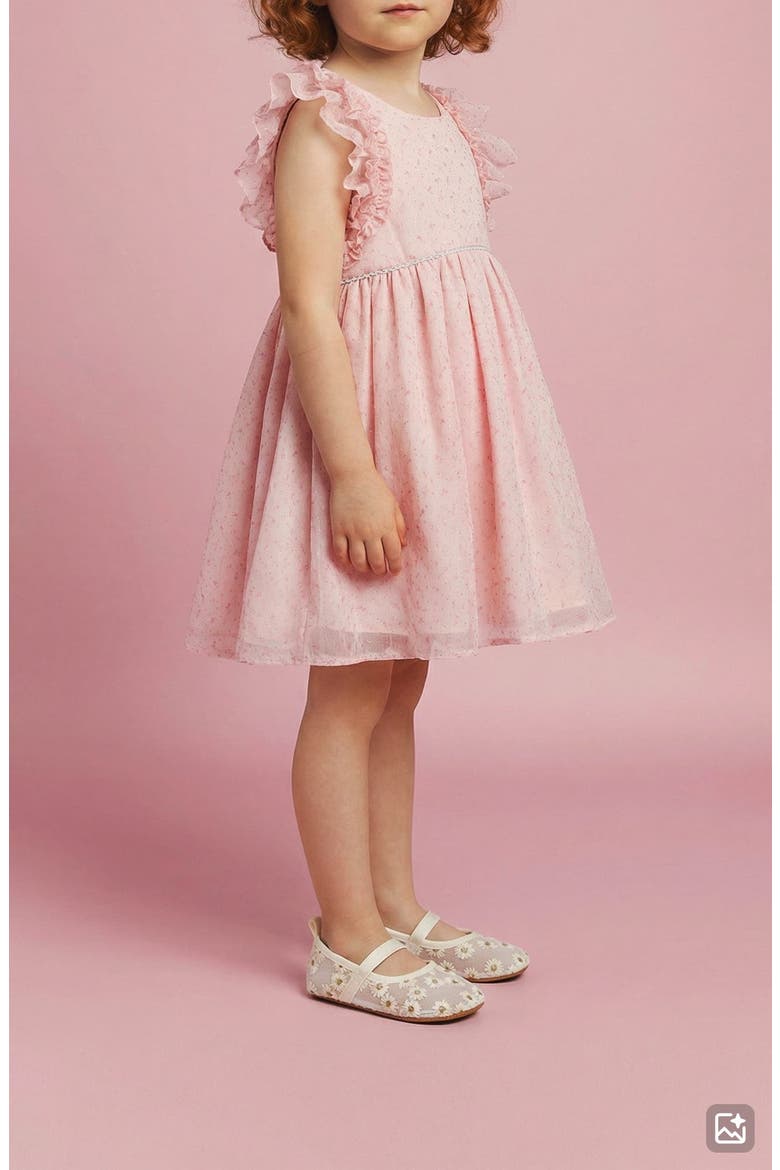 Kids' Bow Ruffle Dress, Alternate, color, PINK