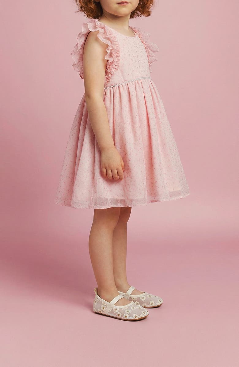 Pippa & Julie Kids' Bow Ruffle Dress, Alternate, color, Pink