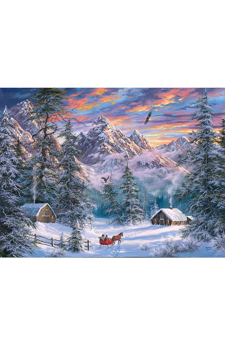 Sunsout Christmas in the Mountains 500 piece Jigsaw Puzzle for Adults, Alternate, color, Multicolor