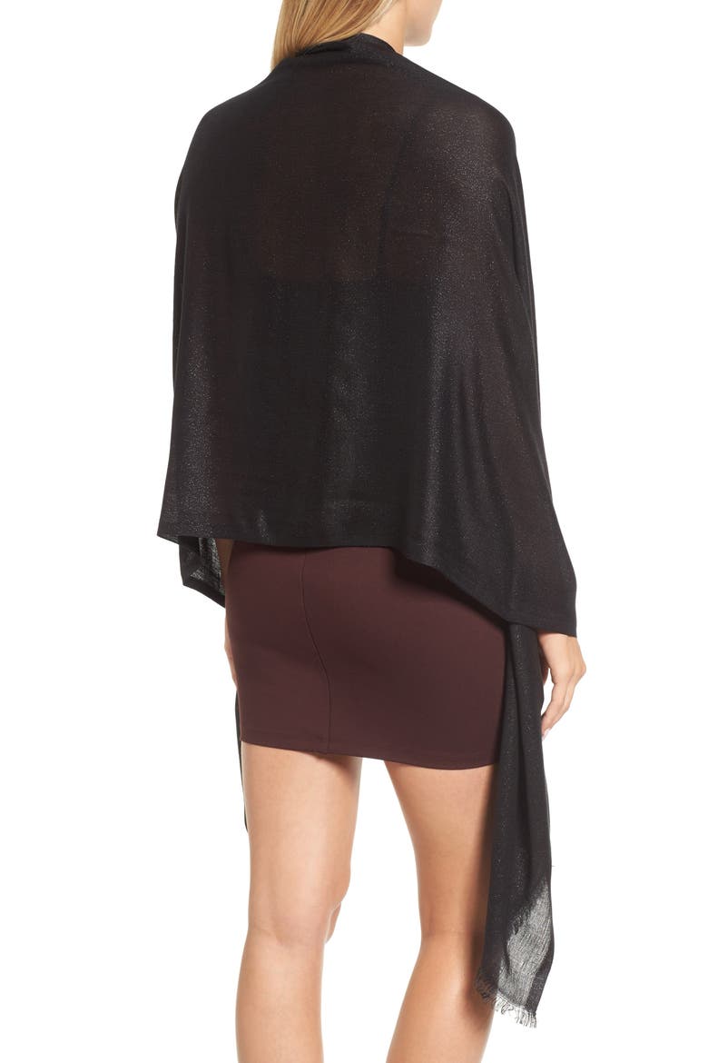 Metallic Lightweight Wrap, Alternate, color, BLACK