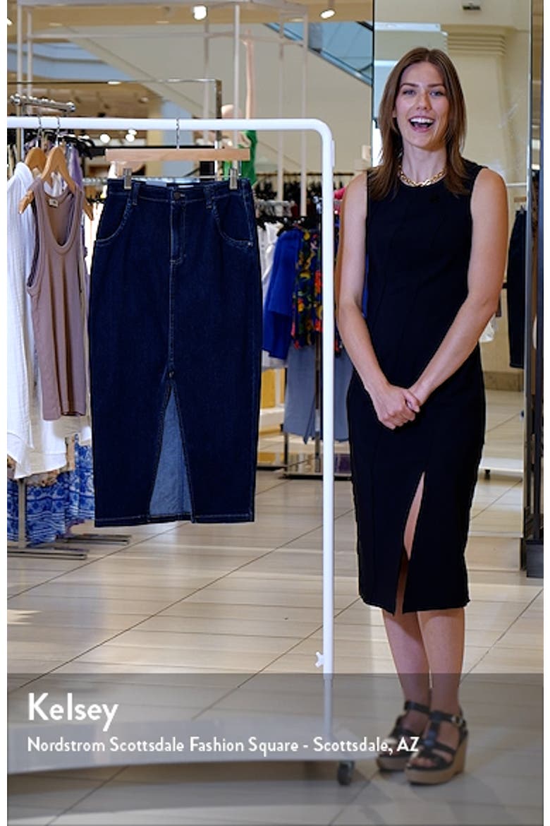 Daily Slit Denim Midi Skirt video