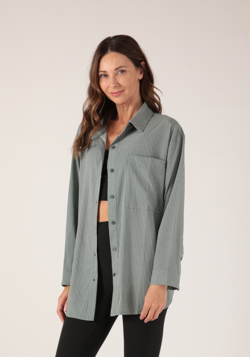 Smoky Basil/Ash Grey Stripe