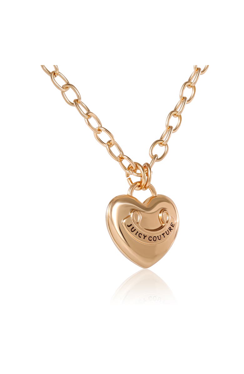 Juicy Couture Gold-Tone Heart Pendant Necklace, Alternate, color, 