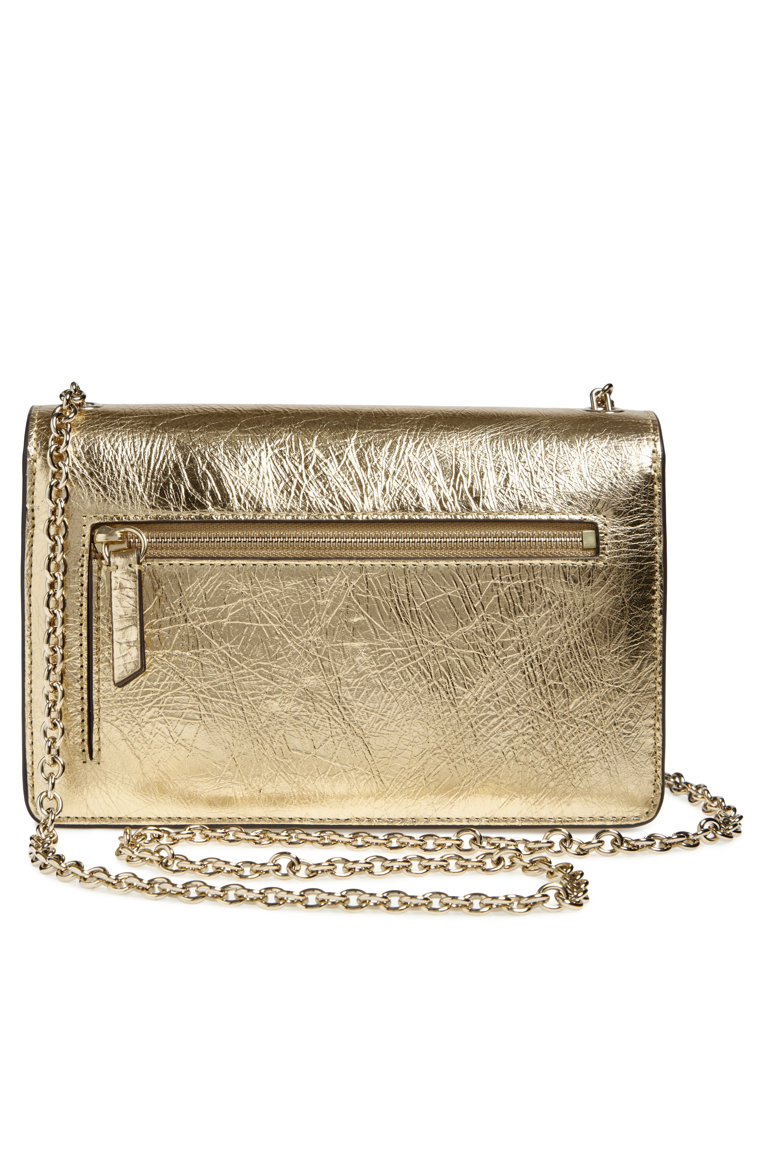 Mulberry Small Darley Crinkled Leather Crossbody Bag, Alternate, color, Somerset Gold