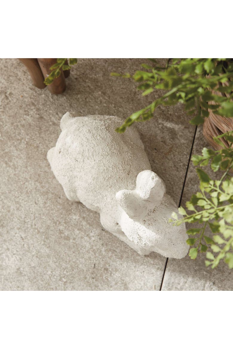 Weathered Garden Rabbit Large, Alternate, color, White