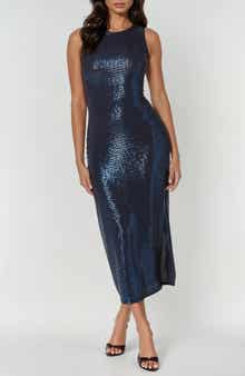 bebe Sequin Midi Dress
