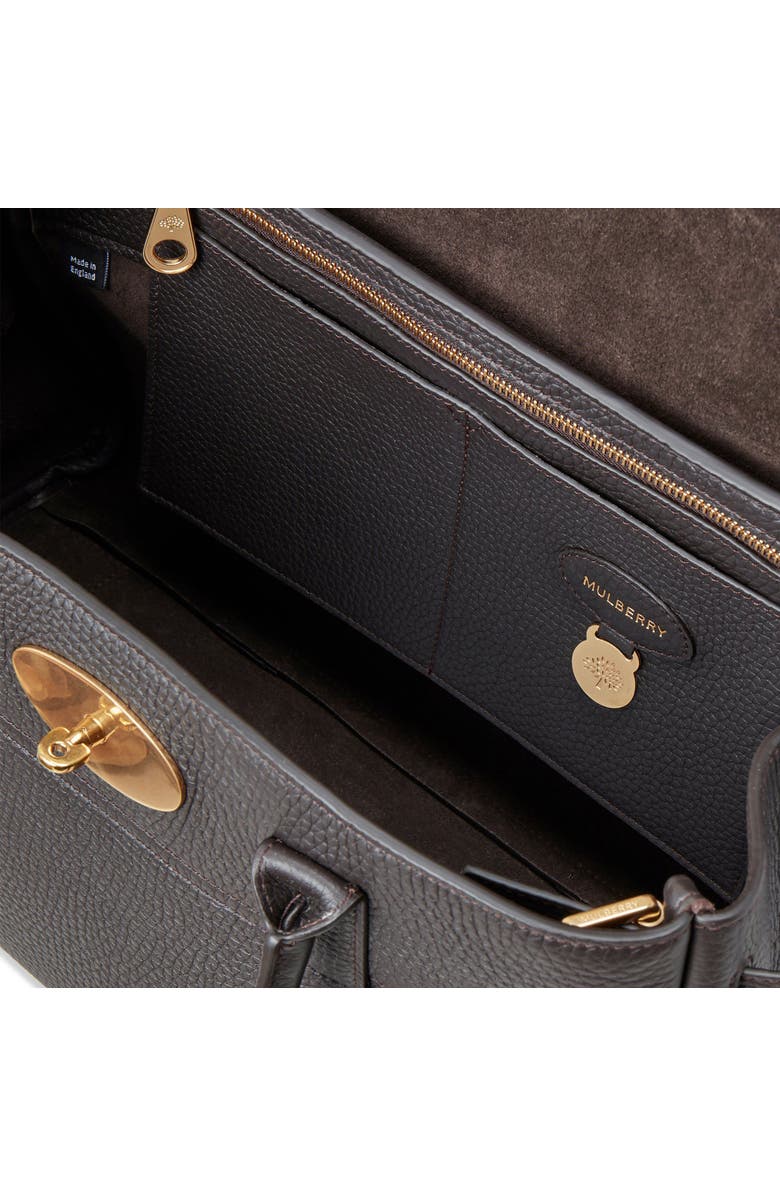 Mulberry Bayswater Leather Satchel, Alternate, color, Ebony