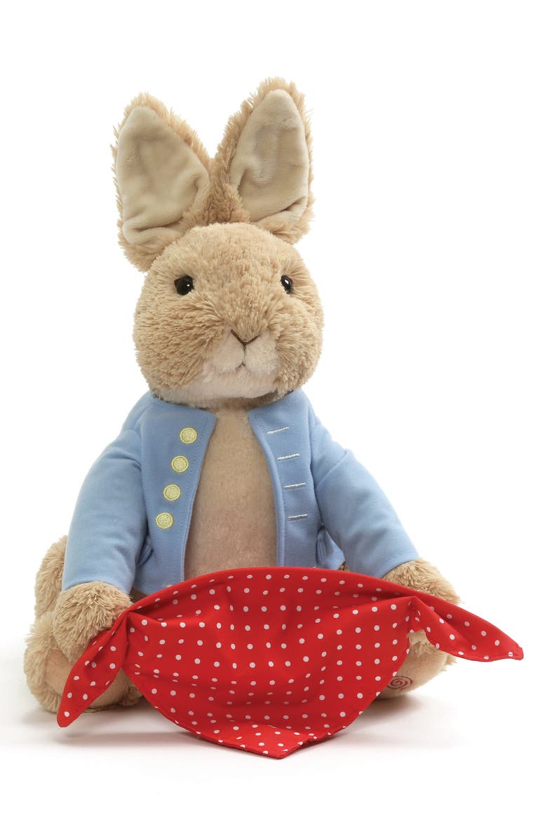 Gund Peter Rabbit Sound & Action Peekaboo Stuffed Animal, Main, color, 