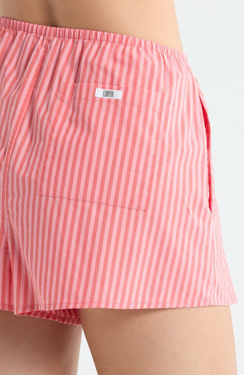 Lunya Airy Cotton Pajama Shorts, Alternate, color, Sunset Stripe