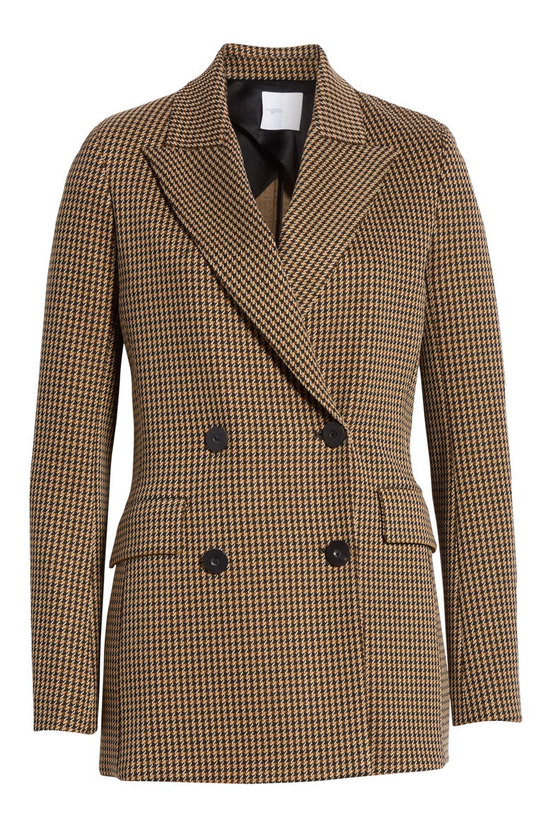 Double Breasted Houndstooth Blazer, Alternate, color, MULTI