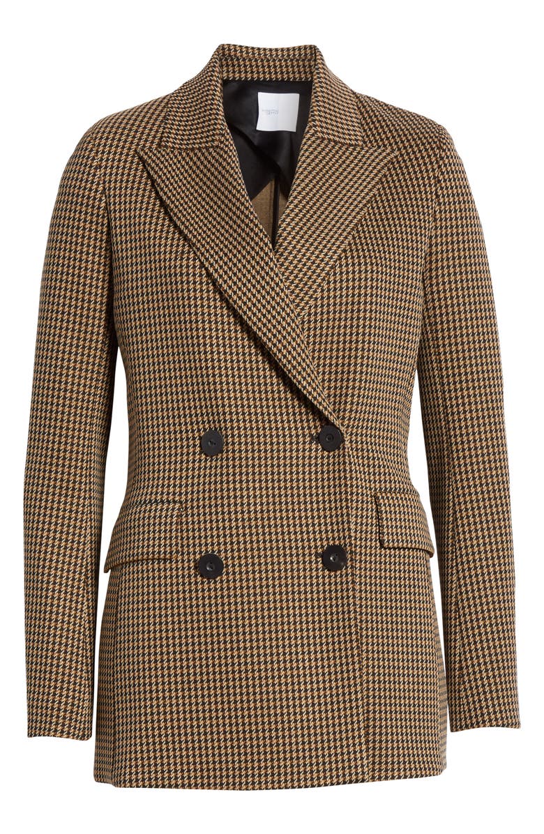 Rosetta Getty Double Breasted Houndstooth Blazer, Alternate, color, 