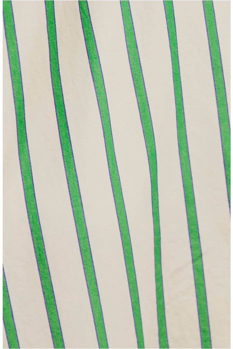 Varsity Vibes Stripe Oversize Cotton Button-Up Shirt, Alternate, color, GREEN COMBO