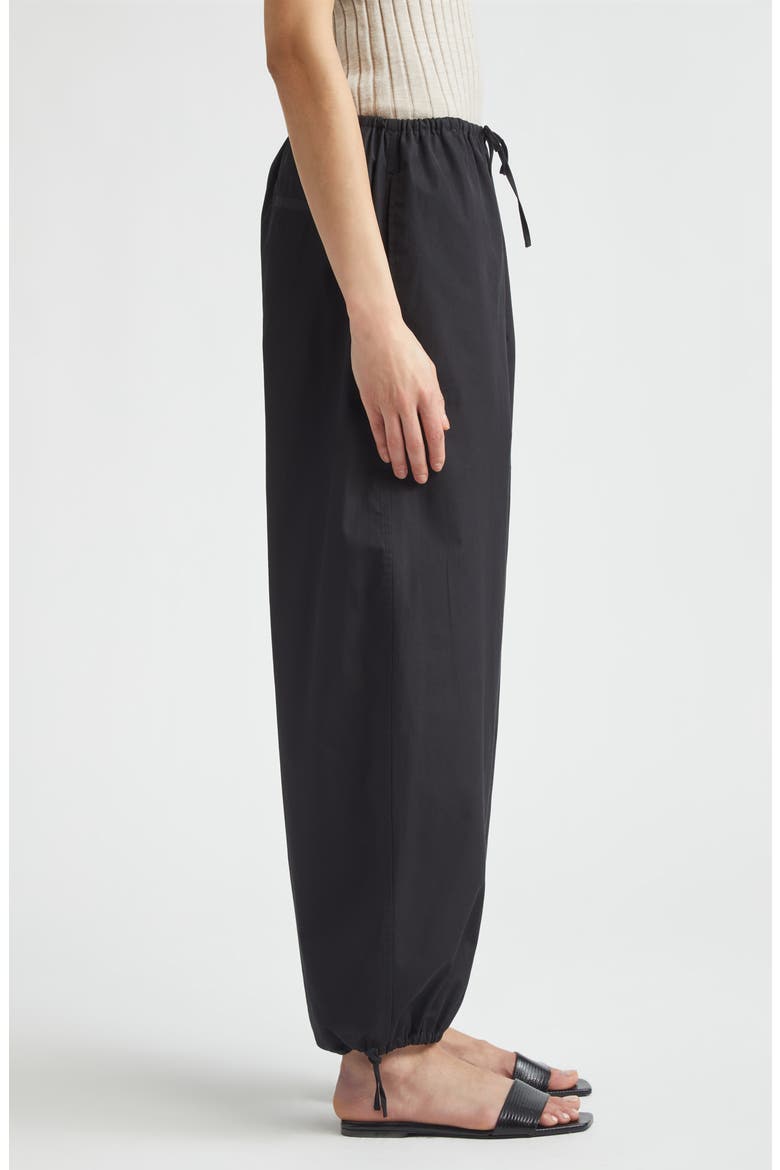 Organic Cotton Drawstring Trousers, Alternate, color, BLACK