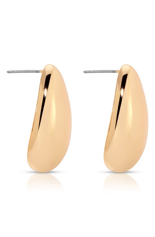 Ettika Golden Teardrop 18k Gold Plated Earrings In Gold