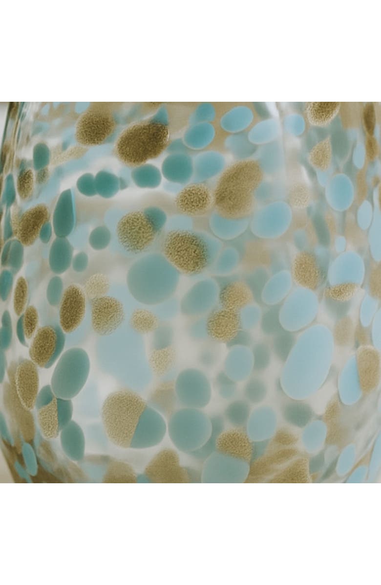 tag Aqua Blue Confetti Glass Stemless Drinkware Set of 6, Alternate, color, Blue