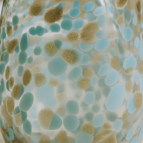 Tag Aqua Blue Confetti Glass Stemless Drinkware Set Of 6 In Blue