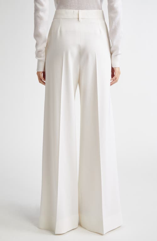Stella Mccartney Stretch Wool Flare Leg Trousers In Cream