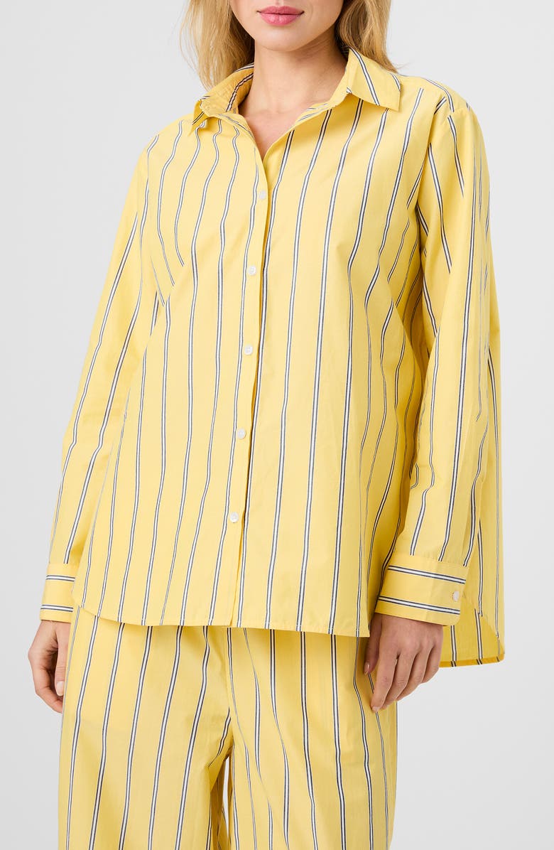 French Connection Rhodes Stripe Poplin Button-Up Shirt, Main, color,