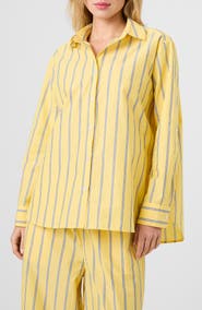 French Connection Rhodes Stripe Poplin Button-Up Shirt