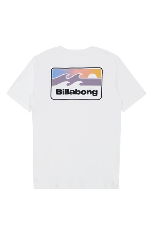 Billabong Kids' Runner Cotton Graphic T-shirt In White