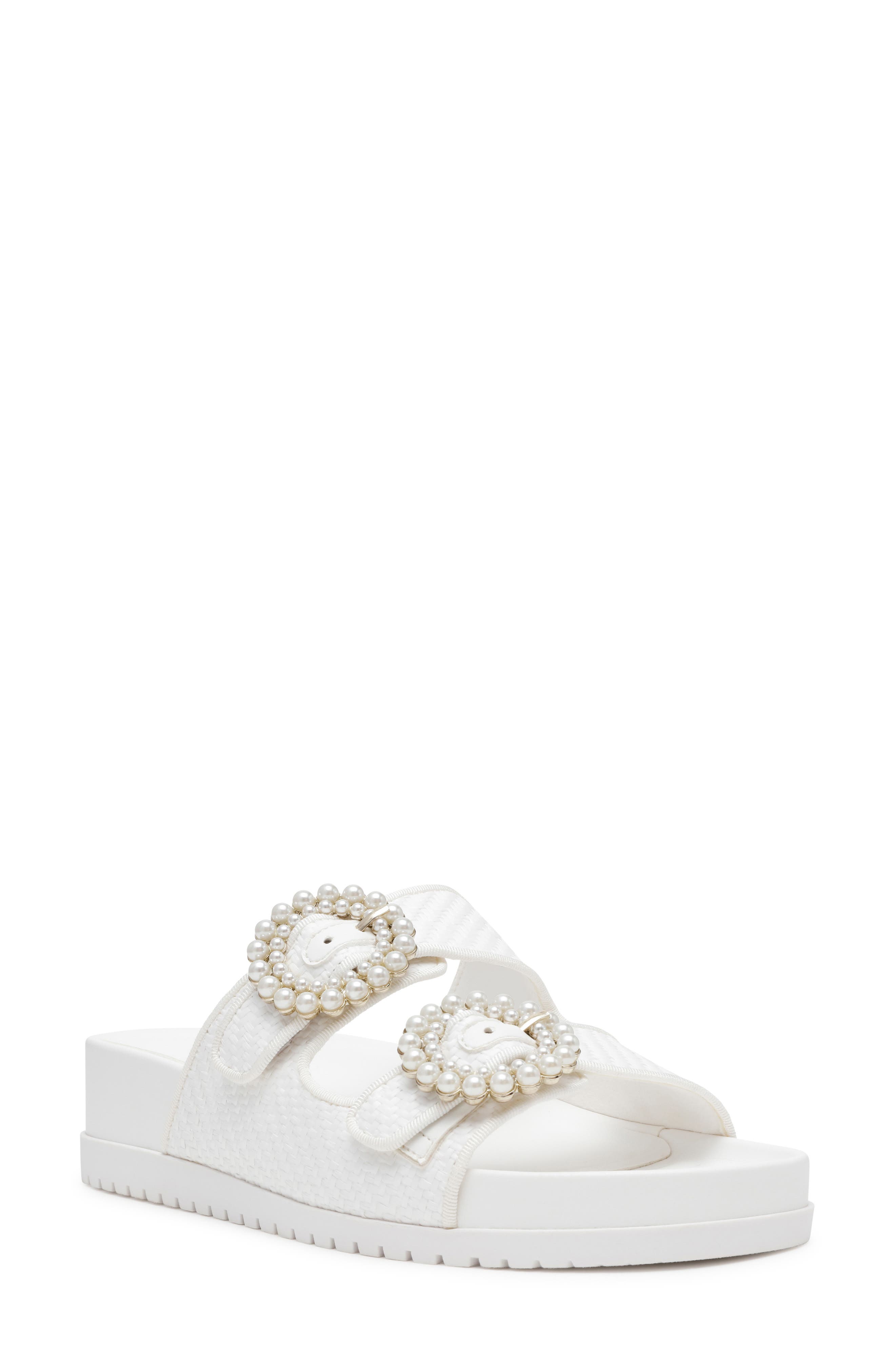 Anne Klein Happy Platform Slide Sandal, Main, color, 