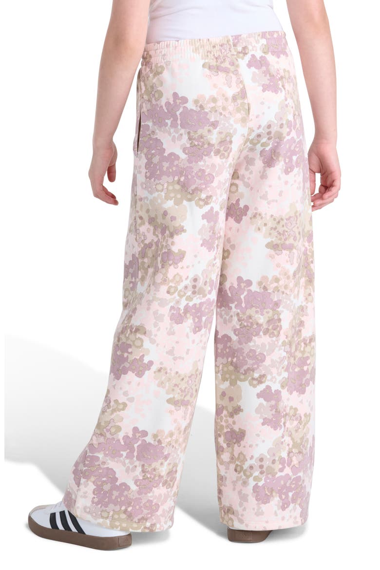 Kids' Allover Print Fleece Wide Leg Pants, Main, color, MEDIUM DARK PINK