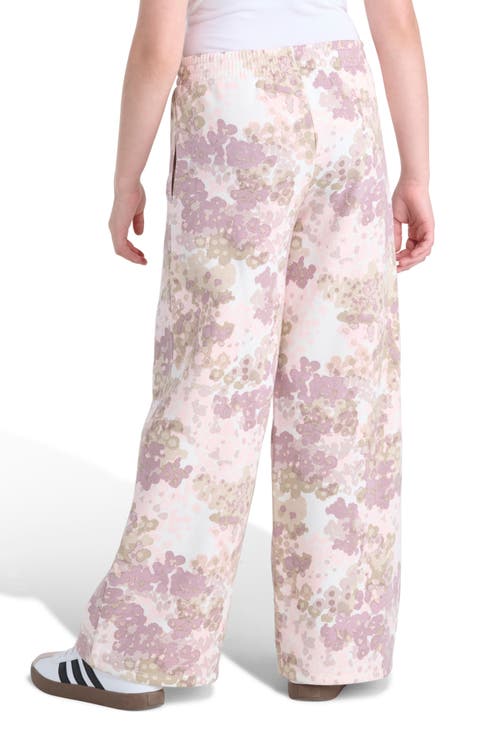 Kids' Allover Print Fleece Wide Leg Pants