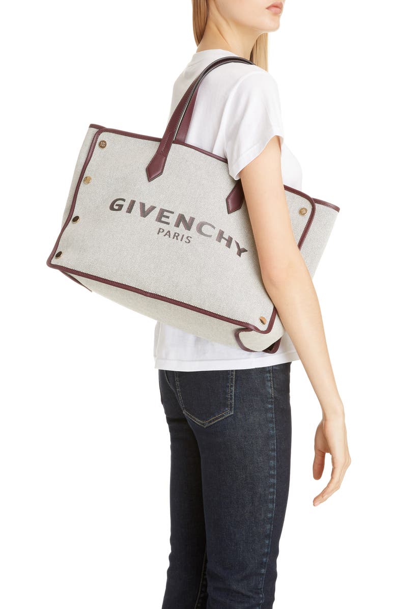 Givenchy Medium Canvas & Leather Shopper, Alternate, color,