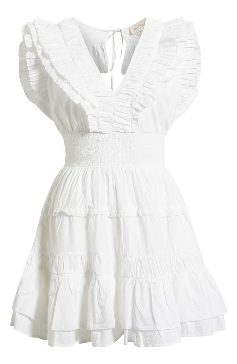 LOVE THE LABEL Maribel Open Back Cotton Minidress, Alternate, color, 