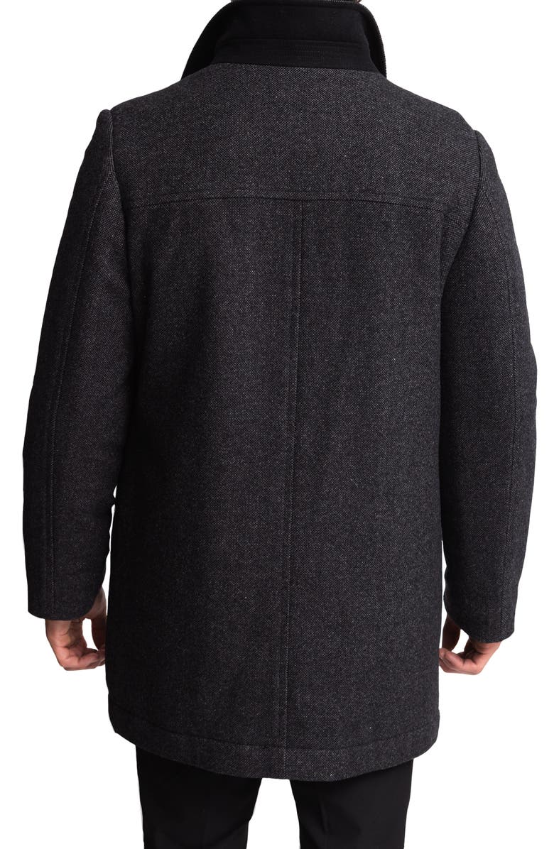 Hart Schaffner Marx Macbeth Wool Blend Single Breasted Coat, Alternate, color, Charcoal Pindot