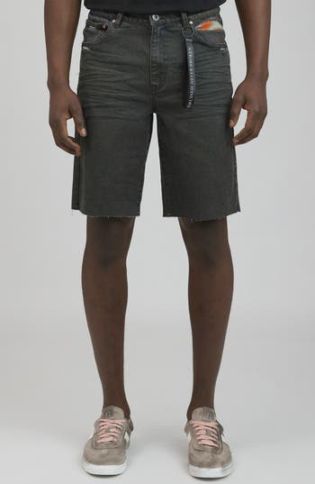 Shop Prps Denali Cutoff Denim Shorts In Black