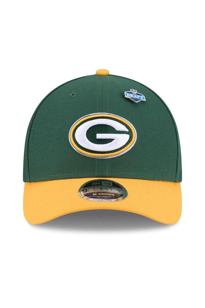 Men's New Era  Green/Gold Green Bay Packers 2026 NFL Draft 9FORTY M-Crown Adjustable Hat, Alternate, color, Green