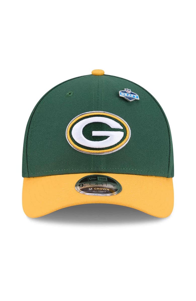 New Era Men's New Era  Green/Gold Green Bay Packers 2026 NFL Draft 9FORTY M-Crown Adjustable Hat, Alternate, color, Green