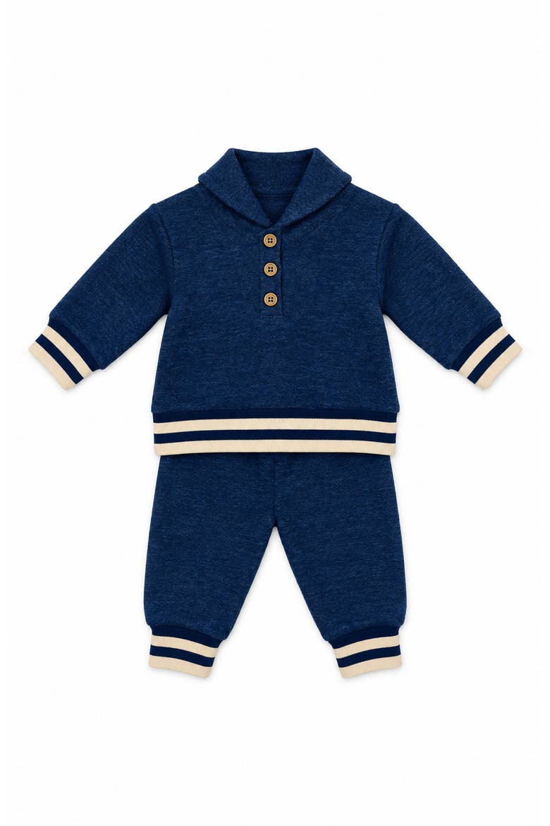 Kids' Quilted Terry Pullover & Joggers Set, Main, color, BLUE