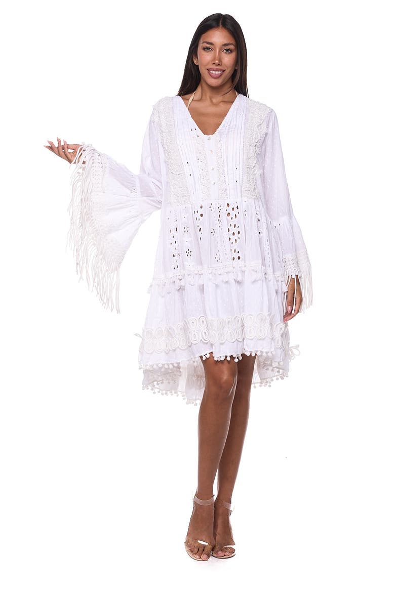 RANEES Cotton Eyelet Dress, Alternate, color, 