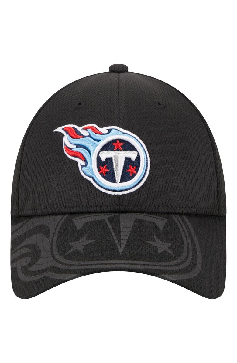 New Era Men's New Era Black Tennessee Titans Top Visor 9FORTY Adjustable Hat, Alternate, color, Black
