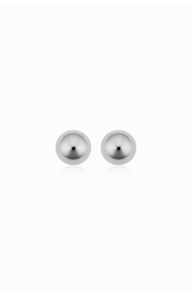 Oradina 14K White Gold Have A Ball Stud Earrings, Main, color, White Gold