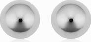 Oradina 14K White Gold Have A Ball Stud Earrings