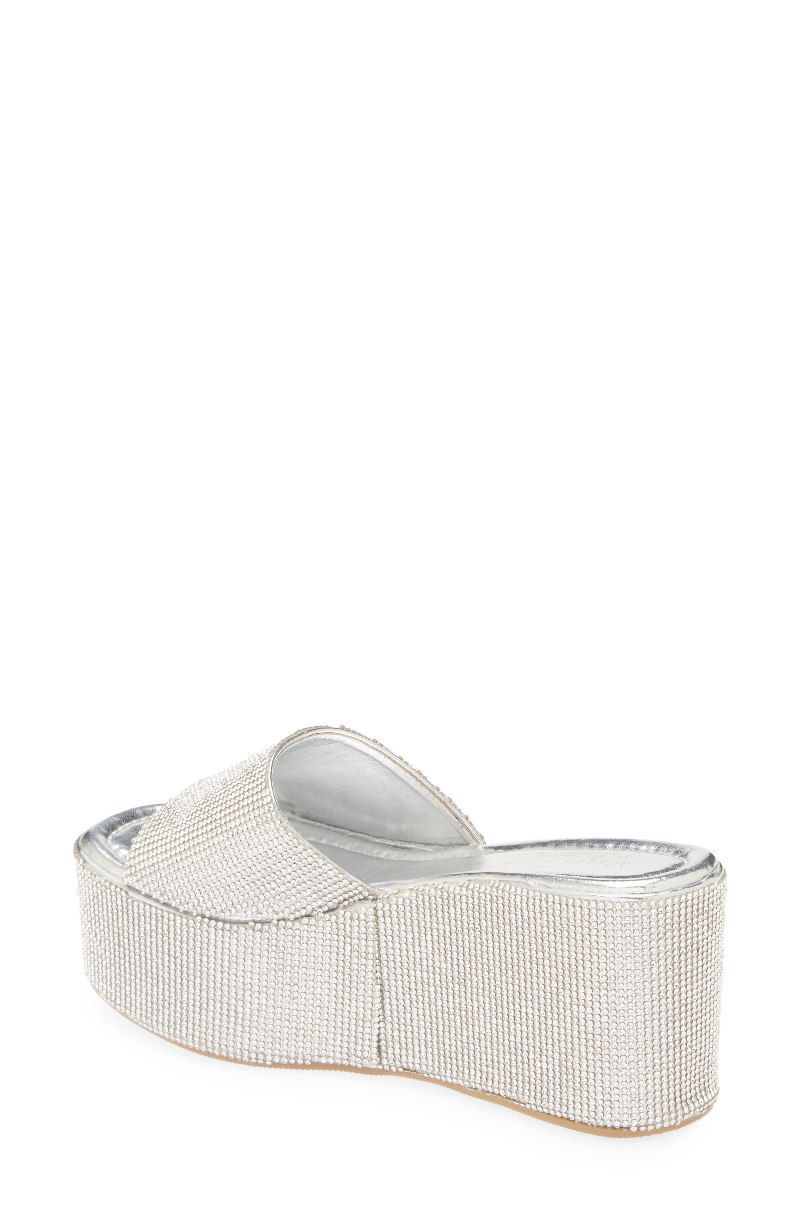 AZALEA WANG Arrow Platform Wedge Slide Sandal, Alternate, color, 