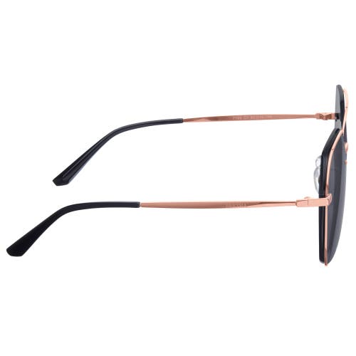 Bertha Renata Sunglasses In Rose Gold/black