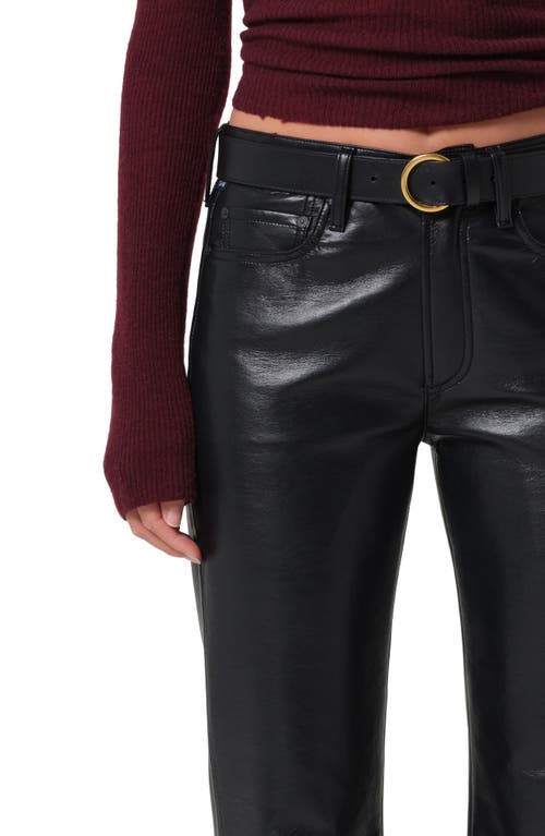Citizen Of Humanity Citizens Of Humanity Genova Coated Low Rise Bootcut Jeans In Black