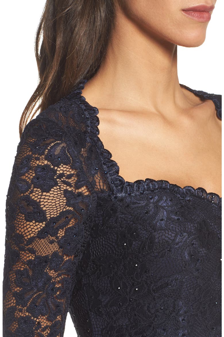 Lace Cocktail Dress, Alternate, color, NAVY