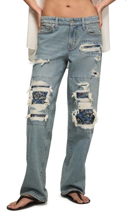 Lucky Legend Ripped & Repaired Baggy Jeans