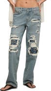 Lucky Brand Lucky Legend Ripped & Repaired Baggy Jeans