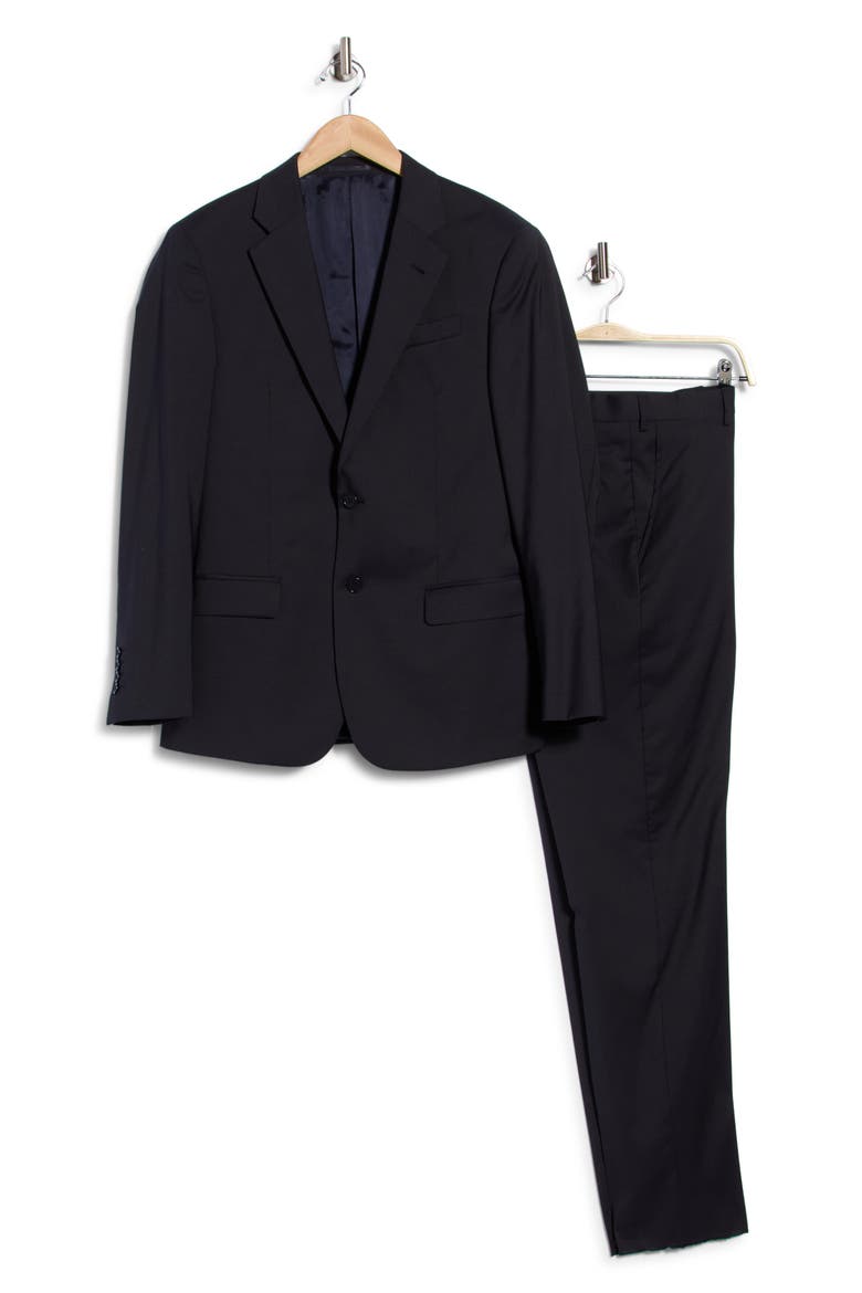 Two-Button Stretch Wool Blend Suit, Main, color, MIDNIGHT
