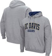 COLOSSEUM Men's Colosseum Heathered Gray UC Davis Aggies Arch and Logo Pullover Hoodie