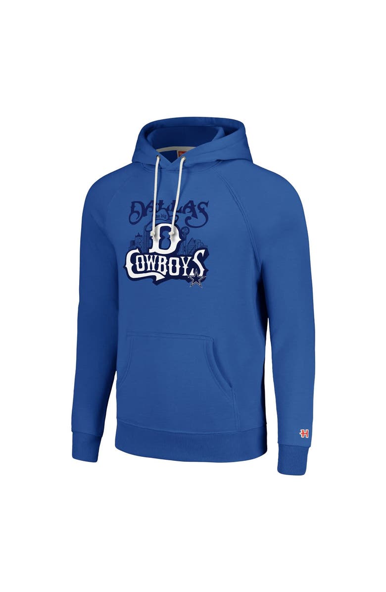 Homage Unisex Homage Royal Dallas Cowboys Hyperlocal Raglan Pullover Hoodie, Alternate, color, Royal
