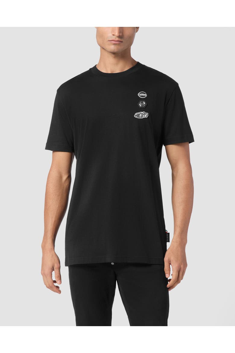 Jersey T-Shirt Round Neck Ss Cars Racing Men, Main, color, black/black